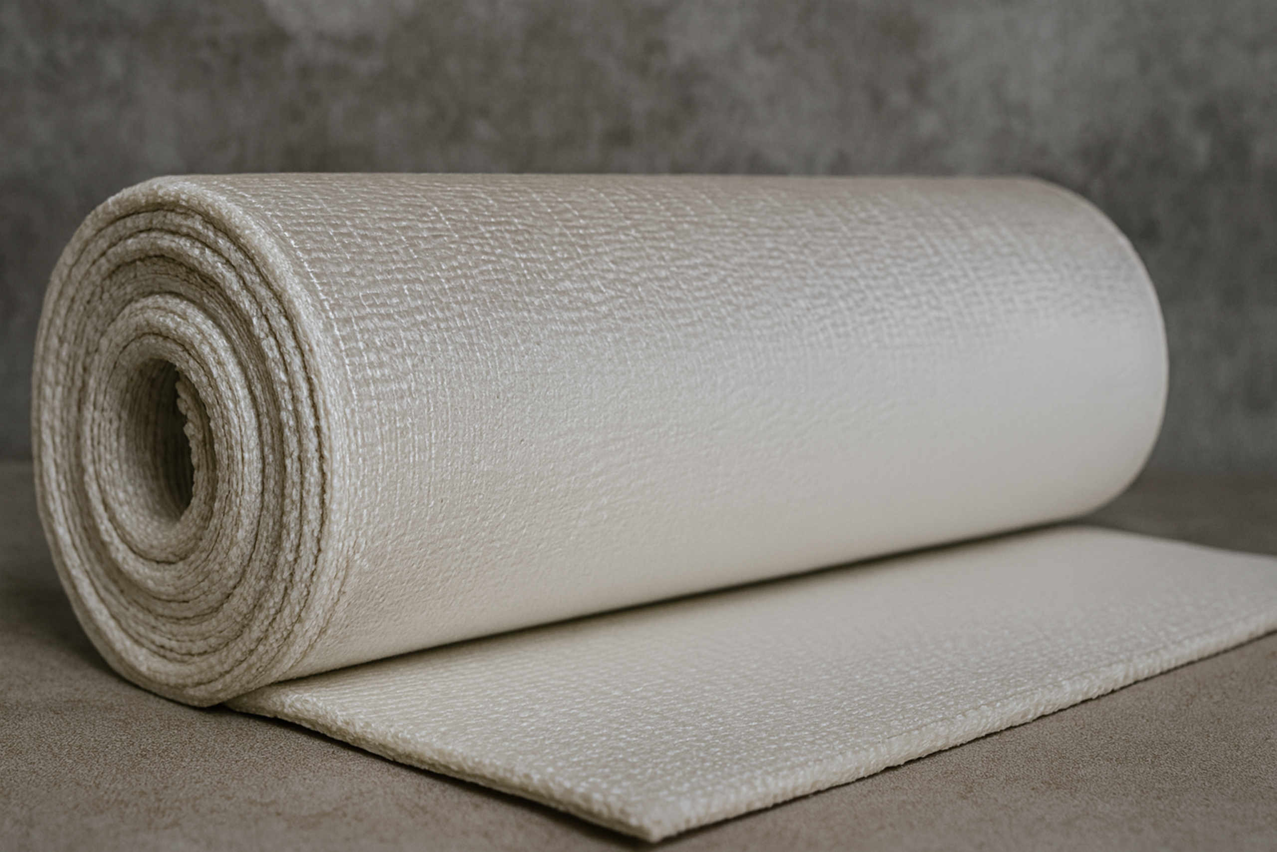 Rollo de tela de fibra cerámica PROCLOTH de CIMSAMEX para aislamiento térmico industrial hasta 1200 °C, con refuerzo opcional en acero inoxidable.