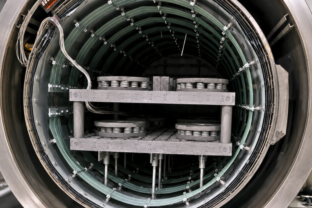 Horno industrial para selección de materiales según condiciones de operación
